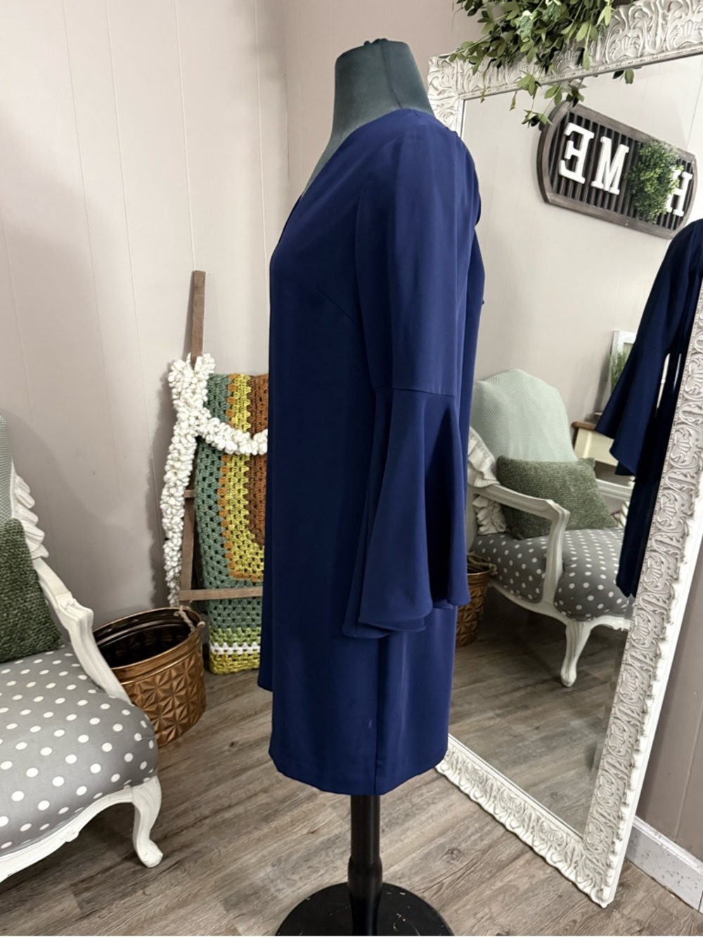 Trina Turk • Nico Ruffle Bell Sleeve Shift Dress - Picture 13 of 13